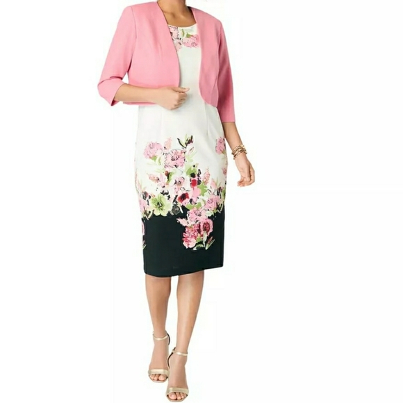 Maya Brooke Dresses & Skirts - Maya Brooke Printed Jacket & Dress Set. Size: 20W